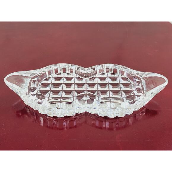 Fostoria American Round Shaker Holder Tray 6" Clear Glass 80's Dinnerware Vtg - Picture 1 of 14